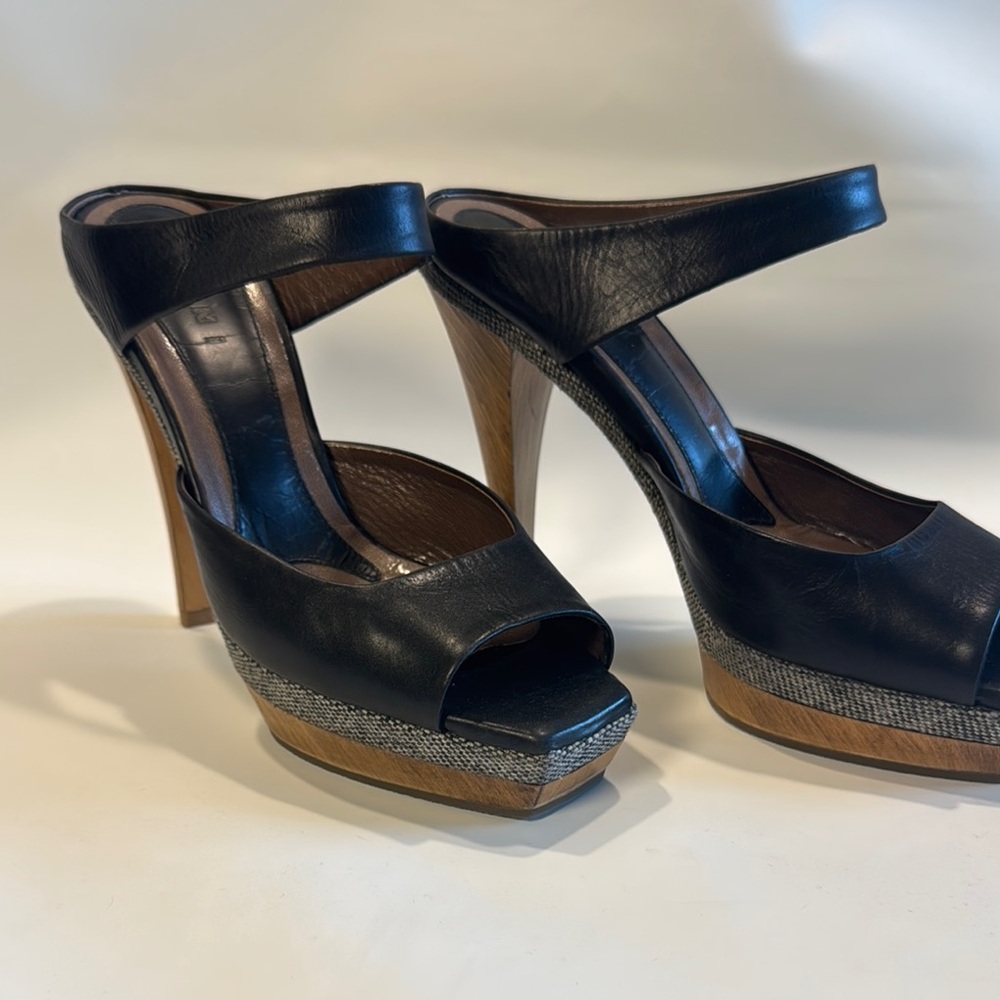 Sophisticated Black High Heels with Ankle Strap